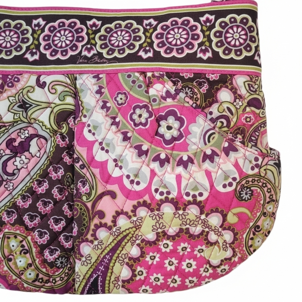 Vera Bradley Morgan Shoulder Bag With Matching Wallet In Very Berry Paisley - Picture 6 of 16